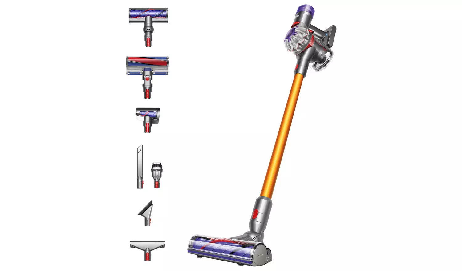 Dyson V8 Absolute Cordless Vacuum Cleaner | Powerful & Lightweight | Silver/Yellow & Silver/Nickel