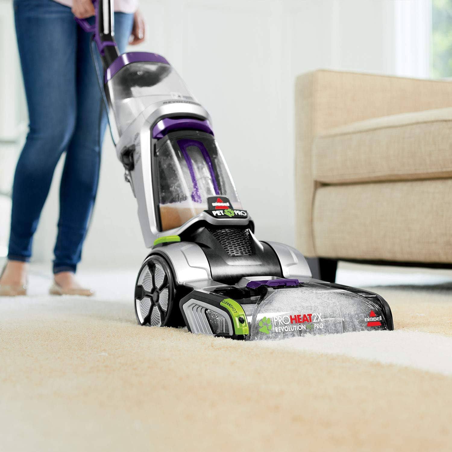 BISSELL ProHeat 2X Revolution Pet Pro Carpet Cleaner – Purple/Black